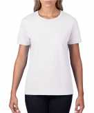 Witte dames casual t-shirts met ronde hals
