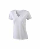 Witte dames t-shirts met v hals