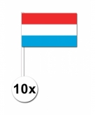 Zwaaivlaggetjes luxemburg 10 stuks