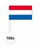 Zwaaivlaggetjes nederland 100 stuks