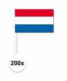Zwaaivlaggetjes nederland 200 stuks