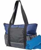Zwart blauwe koeltas met 8x koelelementen 10114200