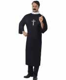 Zwart priester verkleedkleding voor heren
