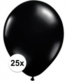 Zwarte qualatex ballonnen 25 stuks