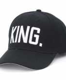 Zwarte snapback cap pet king voor heren